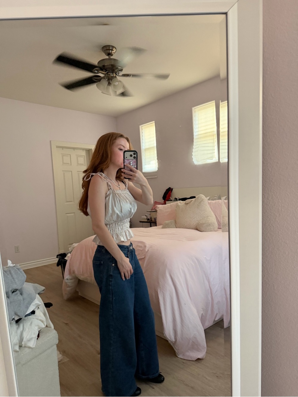 Zara Cream Smocked Tie-Shoulder Camisole - Picture 3 of 5